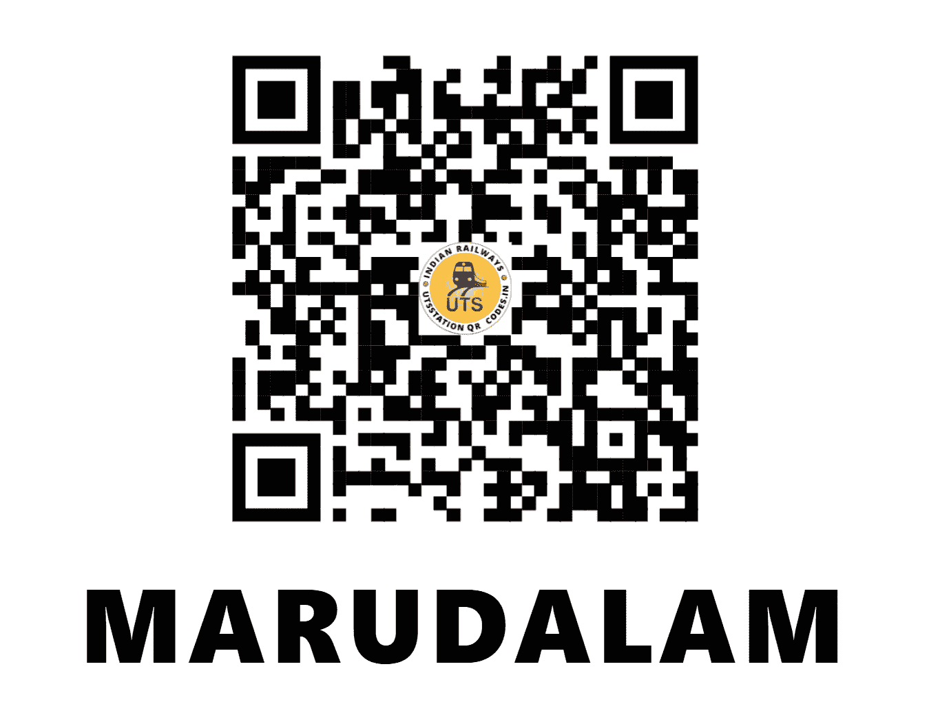 UTS QR Code for MARUDALAM - MRLM (SR - TAMIL NADU)